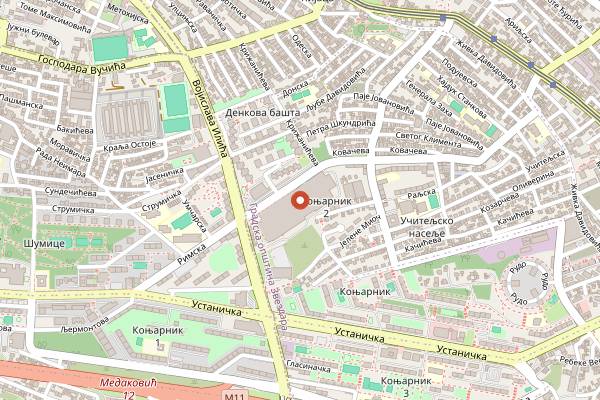 Map showing Walter Sarajevski Cevap Vojislava Ilica in Belgrade