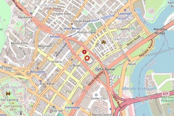 Map showing Atlas in Singapore