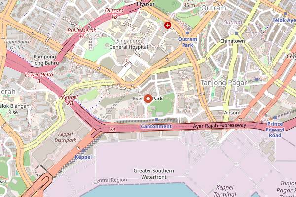 Map showing Nylon Coffee Roasters in Singapore