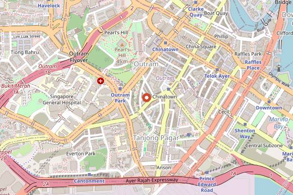 Map showing Esquina in Singapore