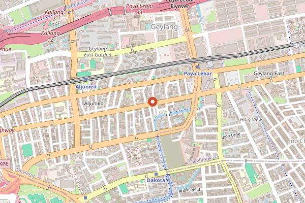 Map showing Sin Huat Eating House in Singapore