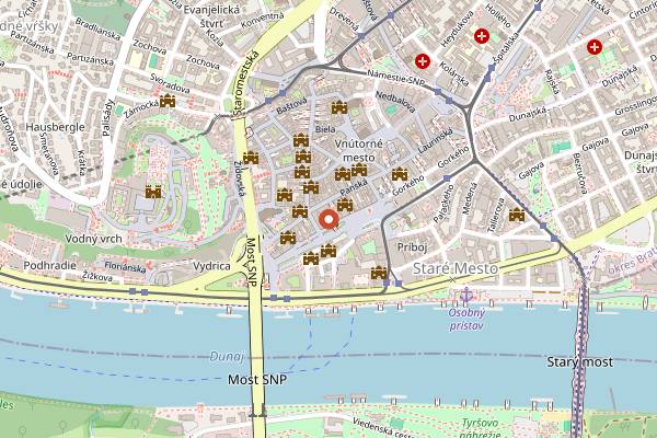 Map showing Verne in Bratislava