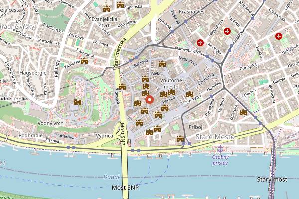 Map showing Fach Bistro in Bratislava