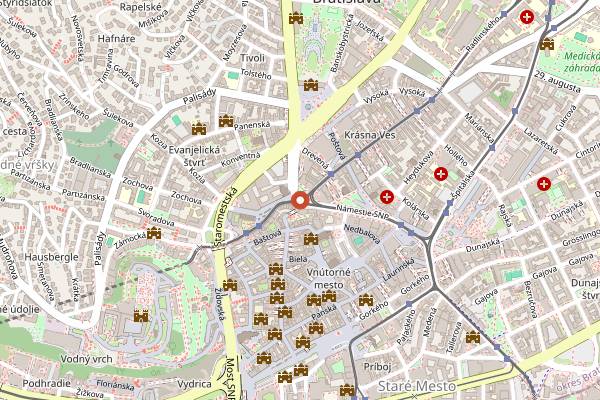 Map showing Foxford in Bratislava