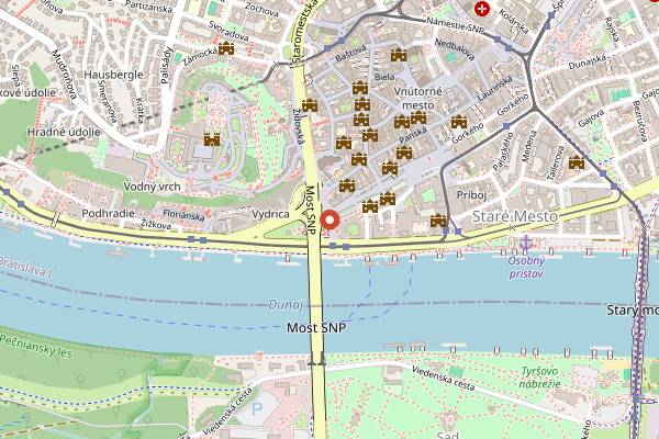 Map showing Bocca Buona in Bratislava