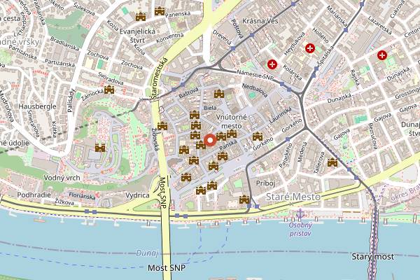 Map showing Koliba Kamzik Zelena in Bratislava