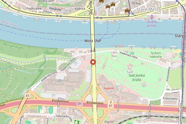 Map showing UFO watch.taste.groove. in Bratislava
