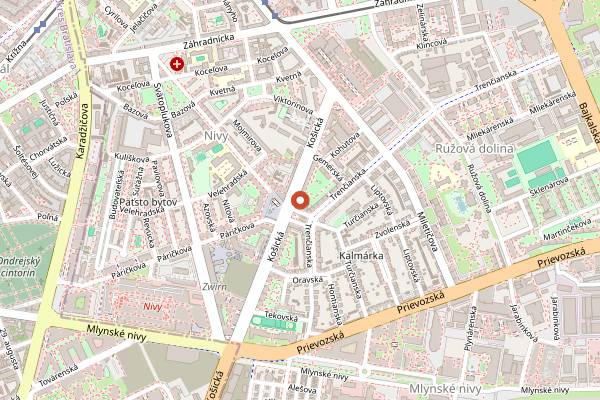 Map showing Goriffee Roastery in Bratislava
