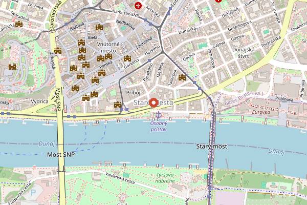 Map showing Authentic Slovakia Cooking Class in Bratislava