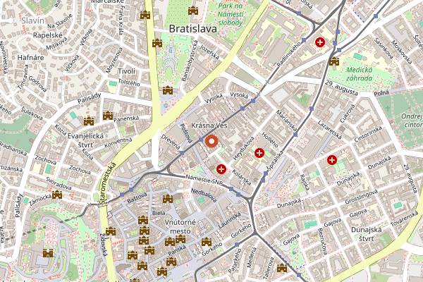 Map showing Govinda in Bratislava