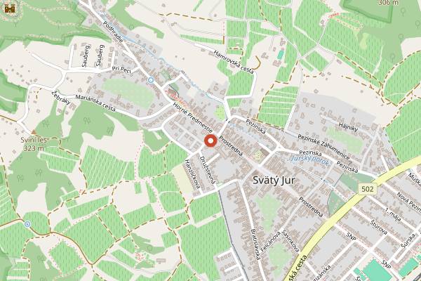 Map showing ARTE Restaurant in Bratislava