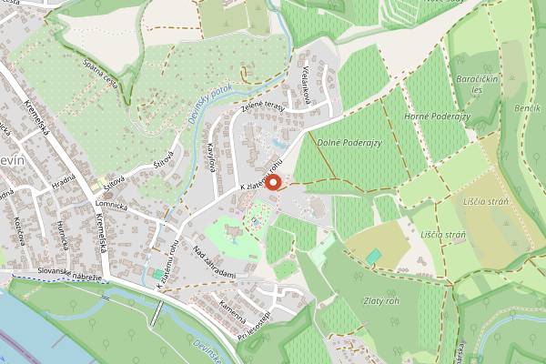 Map showing ECK Restaurant in Bratislava