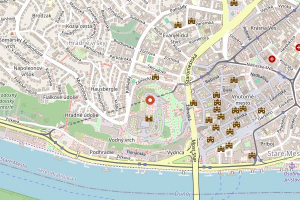 Map showing Bratislava City Tours in Bratislava