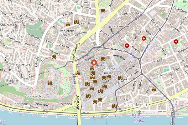 Map showing Michalska Cocktail Room in Bratislava