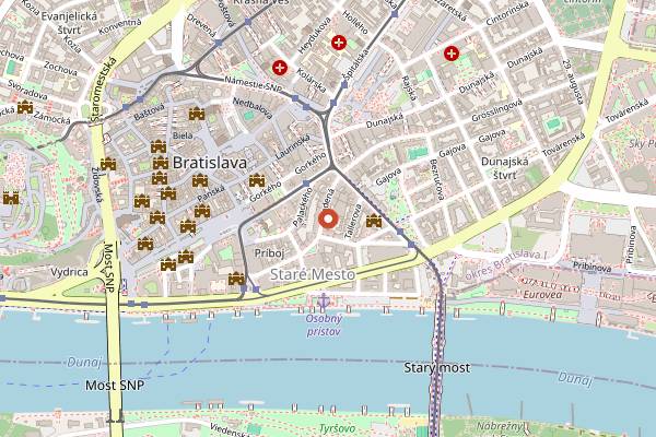 Map showing Nu Spirit Bar in Bratislava