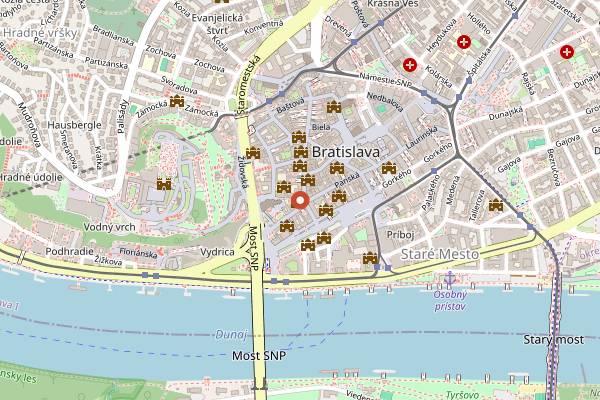 Map showing Trafo in Bratislava