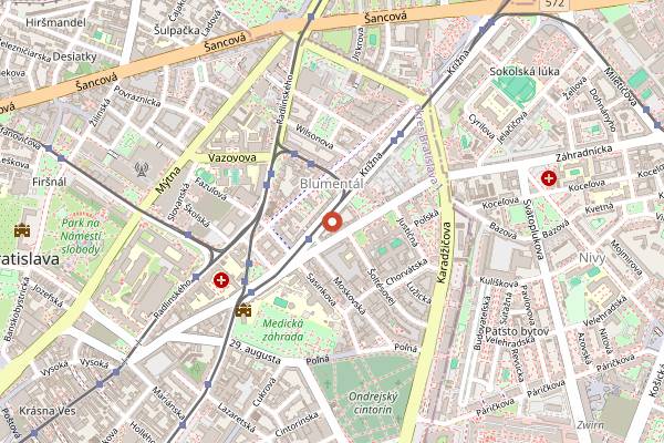 Map showing Colette in Bratislava