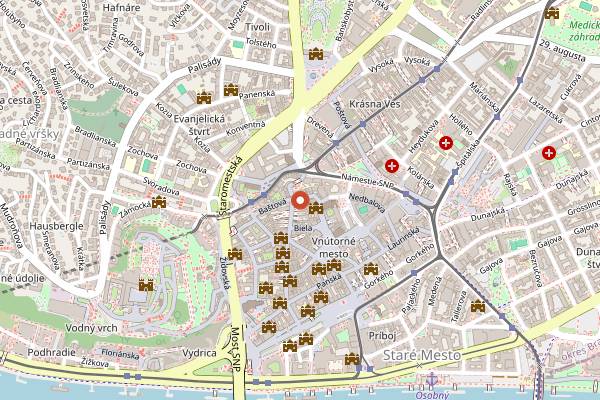 Map showing Chimney Friends in Bratislava