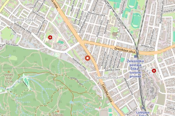 Map showing Pekarna Vasko in Ljubljana
