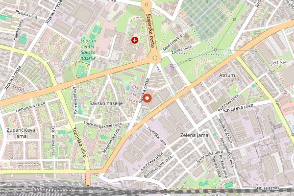 Map showing Borza piva in Ljubljana