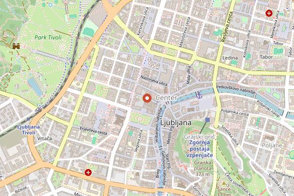 Map showing Cantina Mexicana in Ljubljana