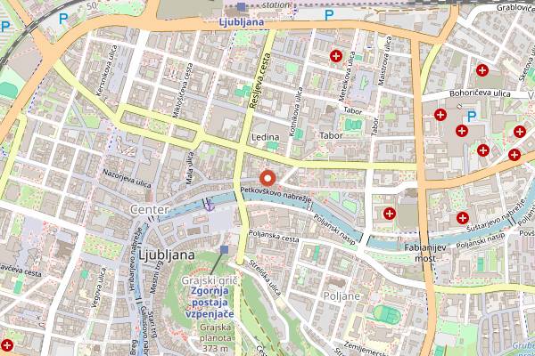 Map showing Craft Room in Ljubljana