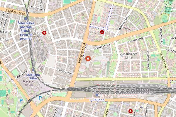 Map showing Brejk, restavracija & bar in Ljubljana