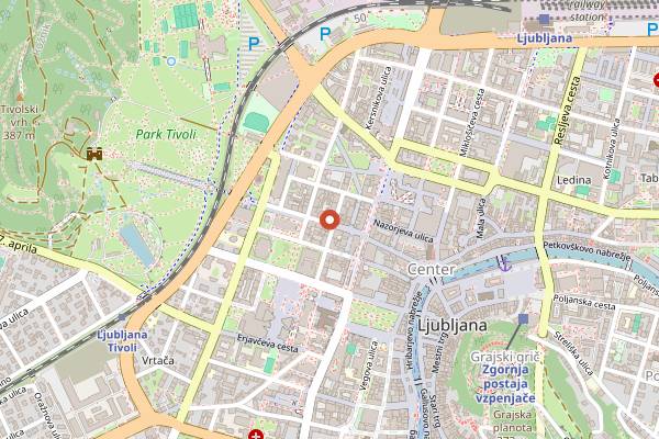Map showing Tozd in Ljubljana