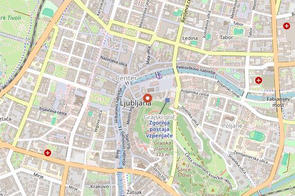 Map showing Klobasarna in Ljubljana