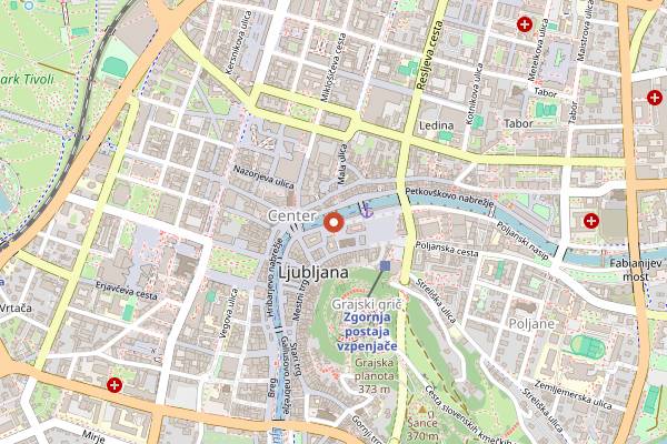 Map showing Ribca in Ljubljana