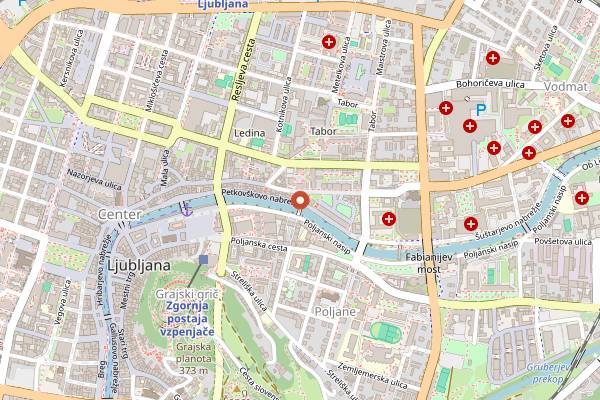 Map showing EK Bistro in Ljubljana