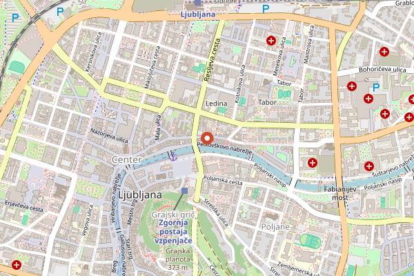 Map showing Compa in Ljubljana