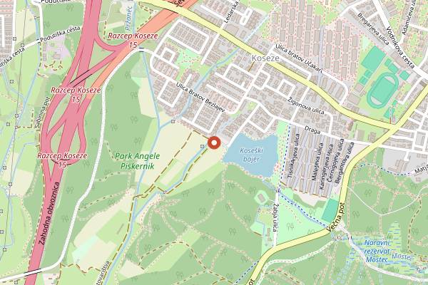 Map showing Hot Horse Tivoli in Ljubljana