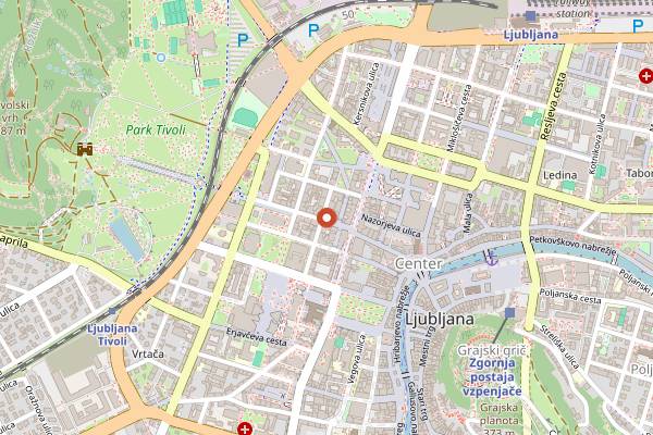 Map showing Joe Pena's Cantina y Bar in Ljubljana