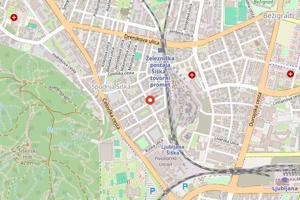 Map showing Radha Govinda in Ljubljana