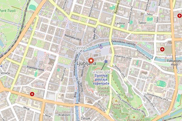 Map showing Gostilna Sokol in Ljubljana
