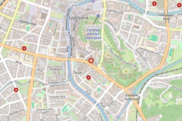 Map showing Spajza in Ljubljana