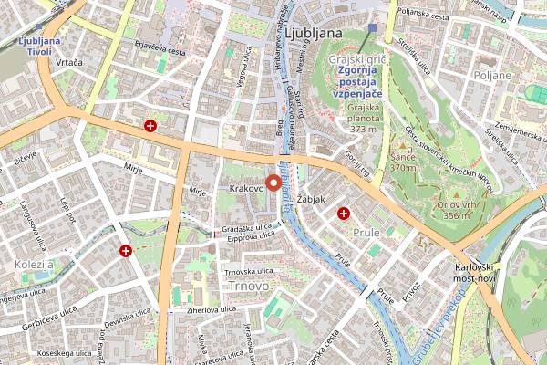 Map showing Mala Pražarna in Ljubljana