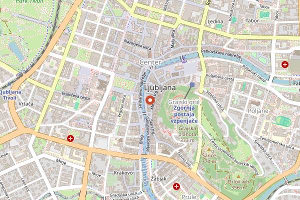 Map showing Cook Eat Slovenia in Ljubljana