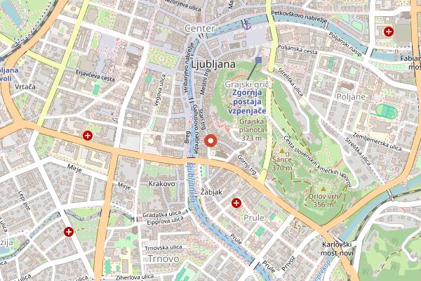 Map showing Slovenia Cooking private workshops in Ljubljana