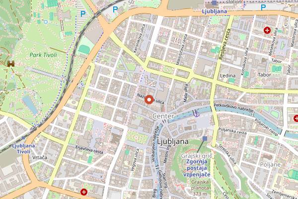 Map showing Bistro Maha in Ljubljana