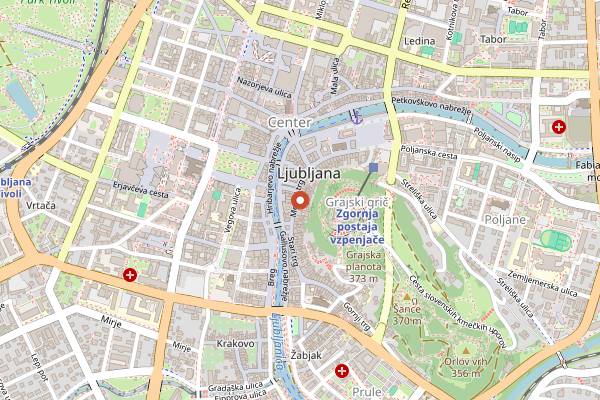 Map showing Loving Hut in Ljubljana