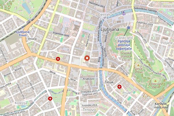 Map showing Salon Sauvignon Ljubljana in Ljubljana