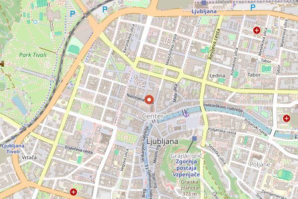 Map showing Aftr in Ljubljana