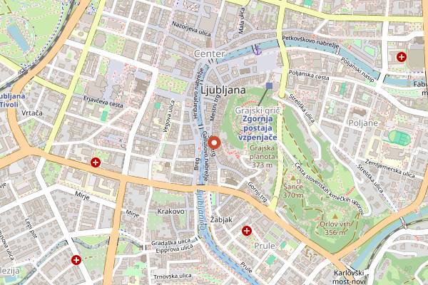 Map showing Landerik in Ljubljana