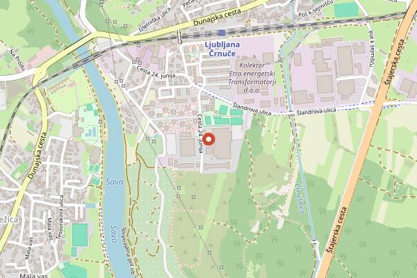 Map showing Loo-Blah-Nah Brewery in Ljubljana