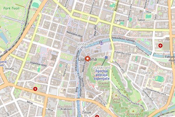 Map showing Gostilnica Pri Skofu in Ljubljana