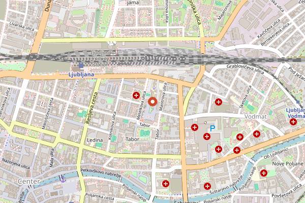 Map showing Gala Hala in Ljubljana