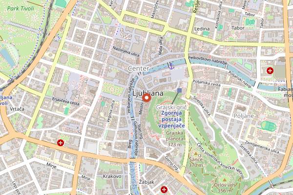 Map showing Pritlicje in Ljubljana