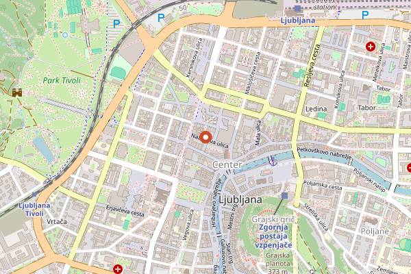 Map showing Restavracija Allegria in Ljubljana